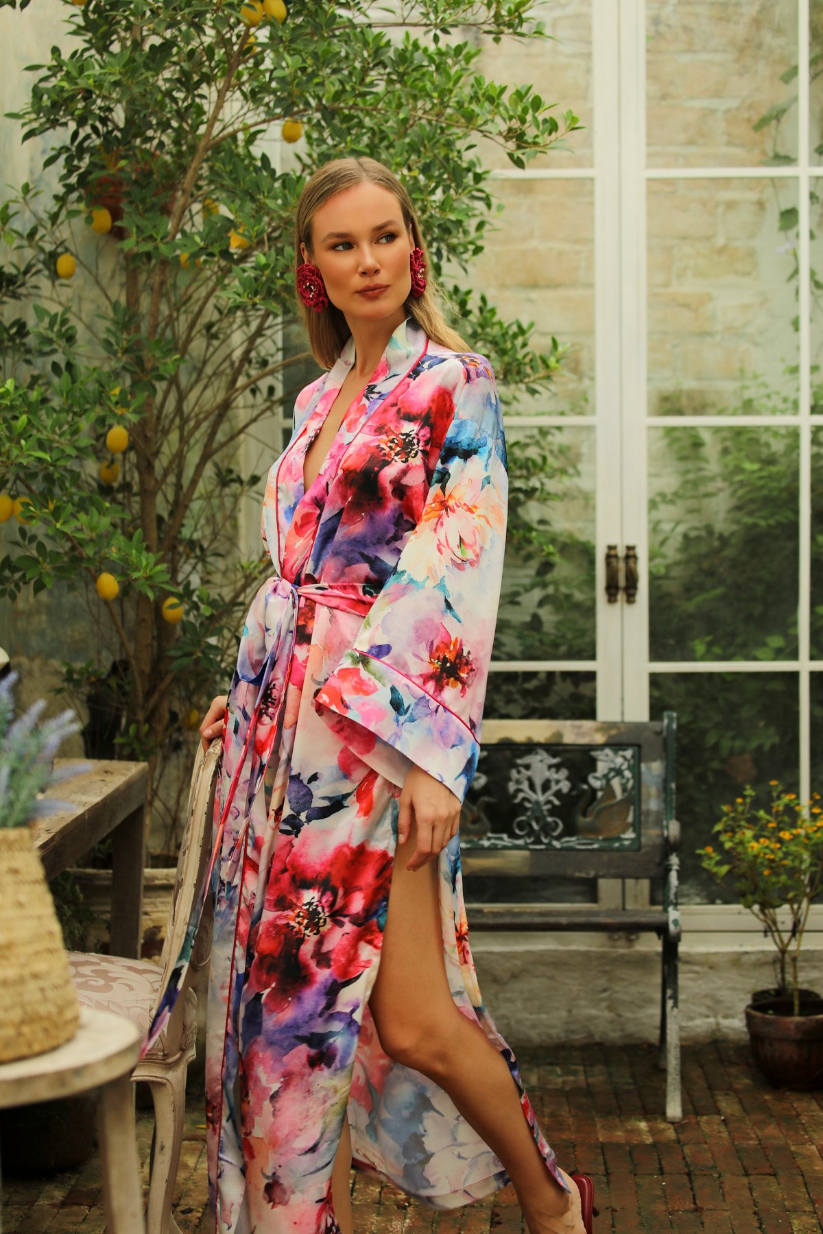 Rosalie Uzun Kimono Sabahlık