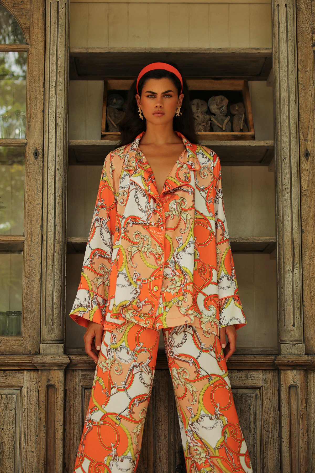 Aurelie Orange Pantolon Takım